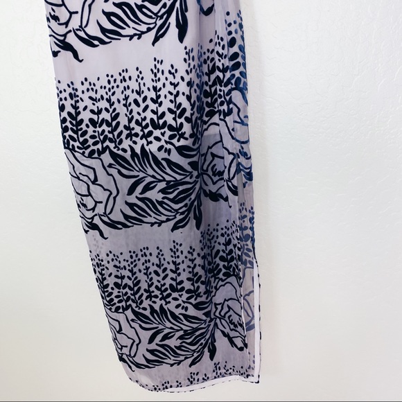 Free People Purple Velvet Floral High Neck Sleeveless Dress - Picture 8 of 8